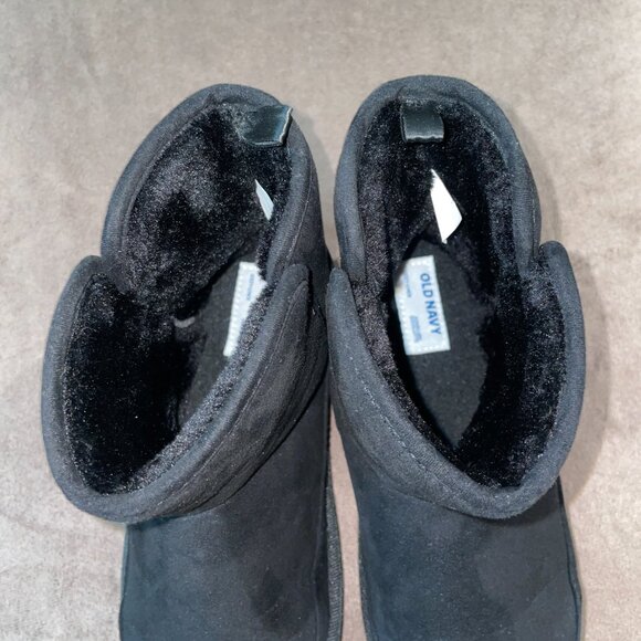 Ankle Boots w/ Faux-Suede Faux-Fur Lined Black for Girls Size 13-1 (SKU: 60G) - Picture 3 of 3